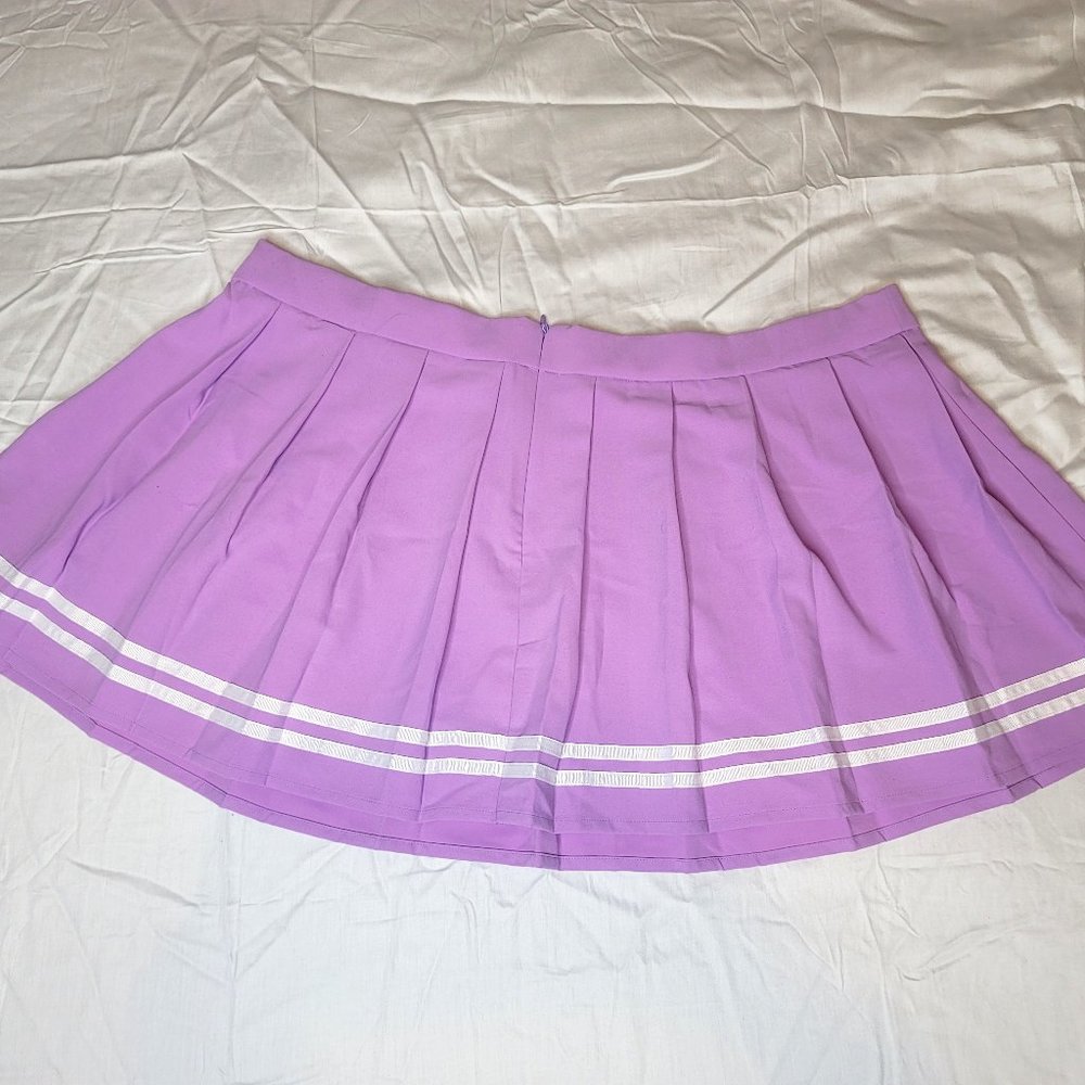 Little Big Purple and white Sailor Style Skirt Size 3X (fits more like a 2X)